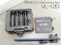 撮影用LEDライト光量調節カメラ 　照明120灯単3乾電池　撮影キット【送料無料】led-vl120