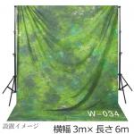 大型撮影用背景布　3m×6m　グリーン系ムラ　W-034