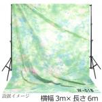 大型撮影用背景布　3m×6m　グリーン系ムラ　W-018
